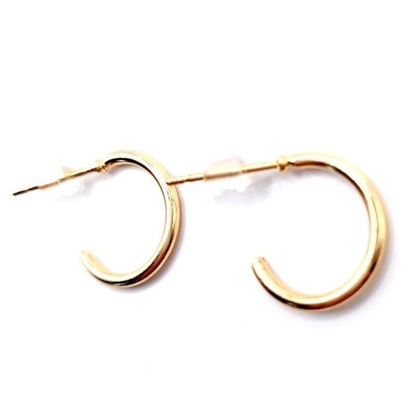 Goudkleurige  oorbellen ringen - middel / groot ( Ø +/- 2cm )