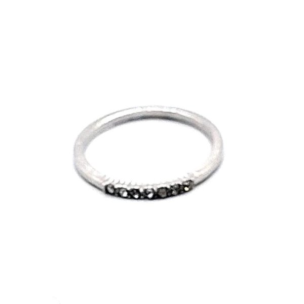 Zilverkleurige ring, 7 x strass-steentjes (Ø 14mm), kindermaat