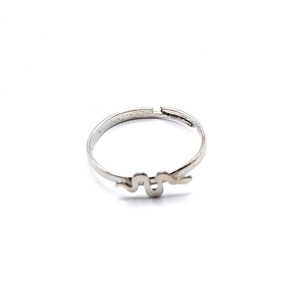 Zilverkleurige ring, slangetje (Ø 16mm - verstelbaar), kindermaat