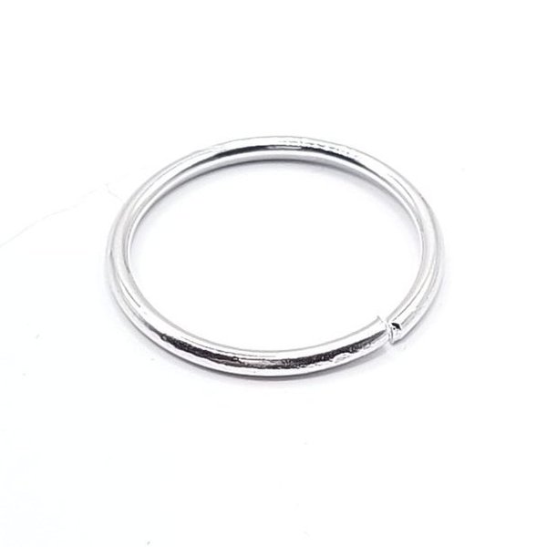Zilverkleurige ring, glad, verstelbaar ( Ø 16mm )