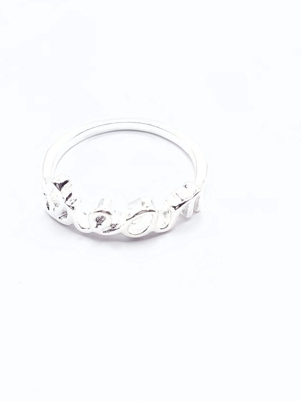 Zilverkleurige ring, dream  ( Ø17mm )