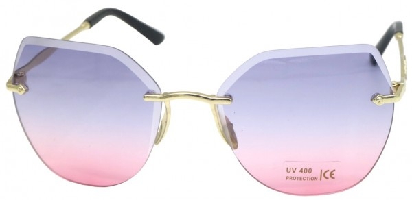 Zonnebril UV 400 Categorie 3, blauw naar roze uitlopend