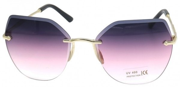 Zonnebril UV 400 Categorie 3, paars naar roze uitlopend (degradé glazen)
